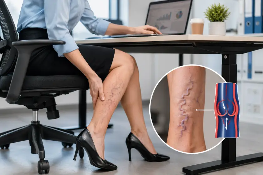 Explore the causes of varicose veins in office workers and discover practical ways to improve leg circulation along with modern varicose veins treatment options.